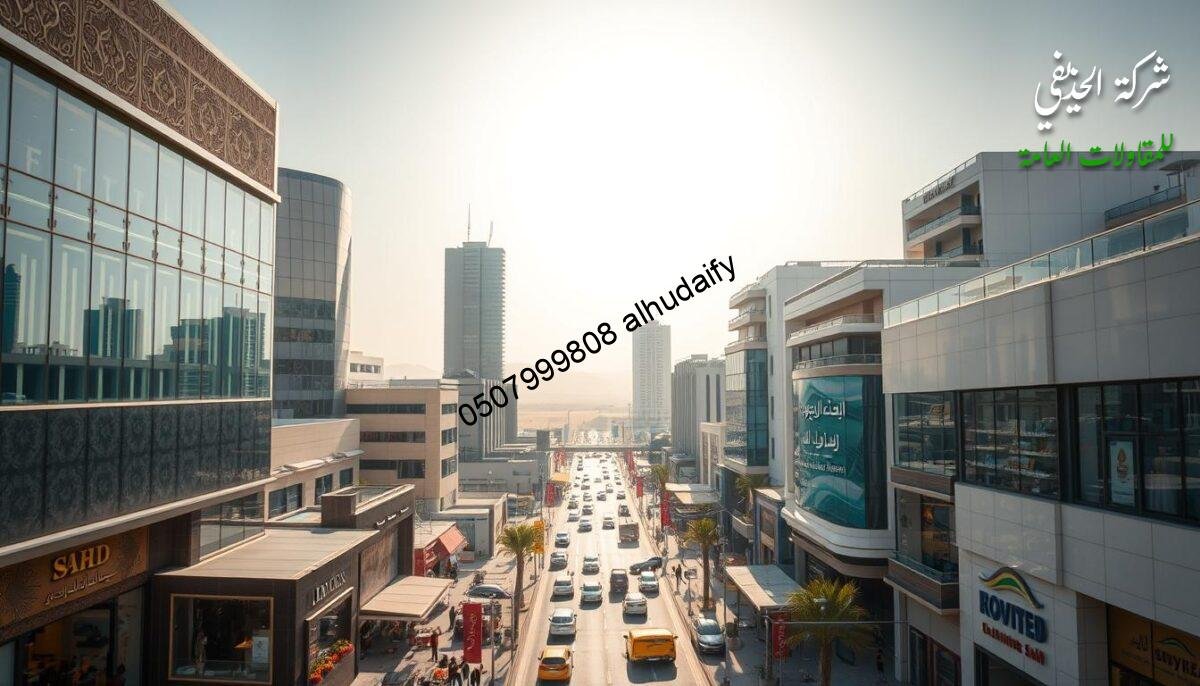 A bustling commercial district in Eastern Saudi Arabia, with modern glass-paneled structures and sleek sandwich panel walls and roofs. Sunlight filters through the translucent facades, casting a warm glow over the scene. In the foreground, a vibrant mix of local shops, restaurants, and boutiques line the streets, their facades adorned with intricate patterns and designs. The middle ground features towering office buildings and residential towers, their clean lines and geometric shapes reflecting the region's architectural style. In the background, a hazy horizon suggests the expansive desert landscape that surrounds this thriving urban hub. The overall mood is one of progress, modernity, and commercial vitality.