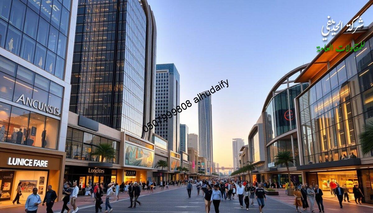 A bustling commercial hub in the heart of the Eastern Province, showcasing a vibrant collection of modern architectural marvels. Sleek glass-encased annexes and insulated sandwich panel structures stand tall, casting long shadows across the busy streets. Towering facades of gleaming steel and tempered glass reflect the warm glow of the sun, creating a dynamic and inviting atmosphere. Pedestrians meander through the lively plazas, drawn to the alluring storefronts and captivating window displays. This dynamic cityscape embodies the spirit of progress and prosperity, welcoming both local residents and visitors alike to explore the thriving commercial heart of the Eastern Province.
