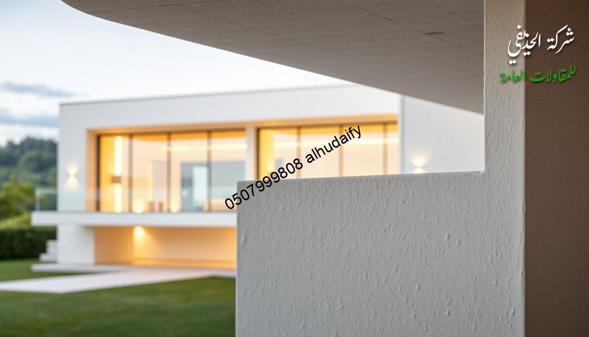 A modern, energy-efficient villa with meticulously insulated walls and roof. Warm, soft lighting accentuates the clean, minimalist architecture, featuring floor-to-ceiling glass panels that seamlessly blend indoor and outdoor spaces. In the foreground, a well-constructed wall showcases the high-quality materials and meticulous workmanship, while the background depicts a lush, verdant landscape, emphasizing the importance of thermal and acoustic insulation in creating a comfortable, sustainable living environment. The scene conveys a sense of serenity, quality, and attention to detail, embodying the principles of exceptional construction.