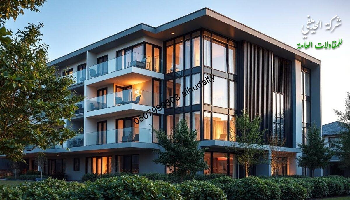 A modern, multi-story residential building with high-quality thermal and acoustic insulation. The exterior features a mix of glass and sandwich panel walls, creating a sleek, contemporary aesthetic. The roof is expertly insulated, ensuring efficient temperature regulation and energy savings. Soft, diffused natural light filters through the large windows, illuminating the clean, minimalist design. The building's strong, durable construction conveys a sense of quality and craftsmanship. In the foreground, lush, well-maintained landscaping complements the architectural elements, emphasizing the importance of integrating sustainable design principles. The overall scene evokes a harmonious balance between form, function, and environmental consciousness.