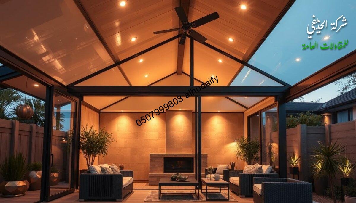 A modern, well-crafted sandwich panel construction featuring high-quality materials and meticulous workmanship. The scene depicts a sleek, contemporary glass-enclosed outdoor living space with expertly insulated walls and ceiling, ensuring superior thermal performance and energy efficiency. The lighting is warm and ambient, creating a cozy, inviting atmosphere. The attention to detail in the panel installation and finishing touches conveys an unwavering commitment to quality assurance. This image visually communicates the reliable, high-standard execution promised in the "Guarantees of Implementation and Quality Monitoring" section of the article.