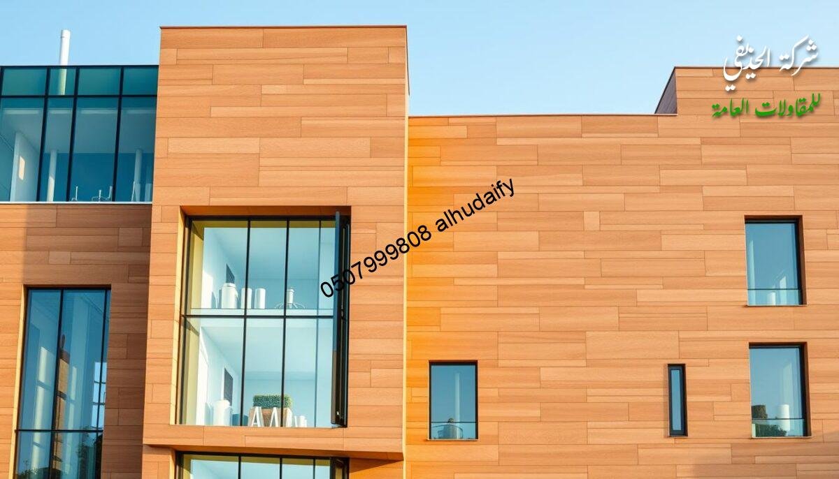 A stunning architectural masterpiece in the heart of Dammam, featuring meticulously designed insulated sandwich panels that seamlessly blend form and function. Capture the essence of thermal and water insulation with a sleek, modern facade, where crystalline glass rooms are perfectly balanced against the warm, earthy tones of the building's exterior. Showcase the interplay of light and shadow, with strategically placed windows illuminating the intricate textures and patterns of the high-performance panels. Convey the importance of this innovative construction technique, highlighting its role in creating energy-efficient, climate-controlled environments that enhance the comfort and well-being of the building's occupants.