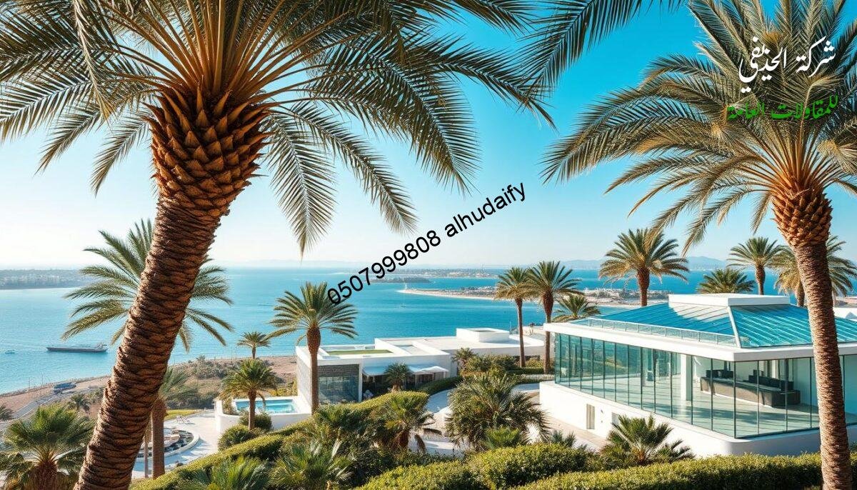 A sweeping view of the Eastern Province's lush landscapes, showcasing the region's architectural marvels. Majestic palm trees sway gently in the warm coastal breeze, their fronds casting dappled shadows across the pristine glass structures that dot the horizon. Sleek, modern glass annexes and sunrooms, their walls and roofs crafted from insulated sandwich panels, reflect the sky's brilliant azure hues. The scene exudes an air of refined elegance, where the natural beauty of the region seamlessly blends with the bold, innovative designs of the region's leading glass architecture. A picturesque tableau that captures the essence of the Eastern Province, a harmonious fusion of tradition and modernity.