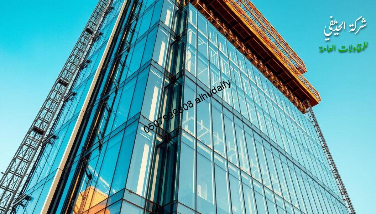 A towering structure of glass and steel, its facade gleaming under the warm desert sun. Precise engineering and meticulous craftsmanship bring to life a modern building marvel, showcasing the pinnacle of quality construction. Seamless integration of insulated sandwich panels creates a sleek, energy-efficient envelope, blending form and function. Thoughtful design elements, such as strategic lighting and carefully considered angles, heighten the sense of quality and attention to detail. This image embodies the unwavering commitment to quality assurance that underpins the construction process, a testament to the expertise and dedication of the builders.