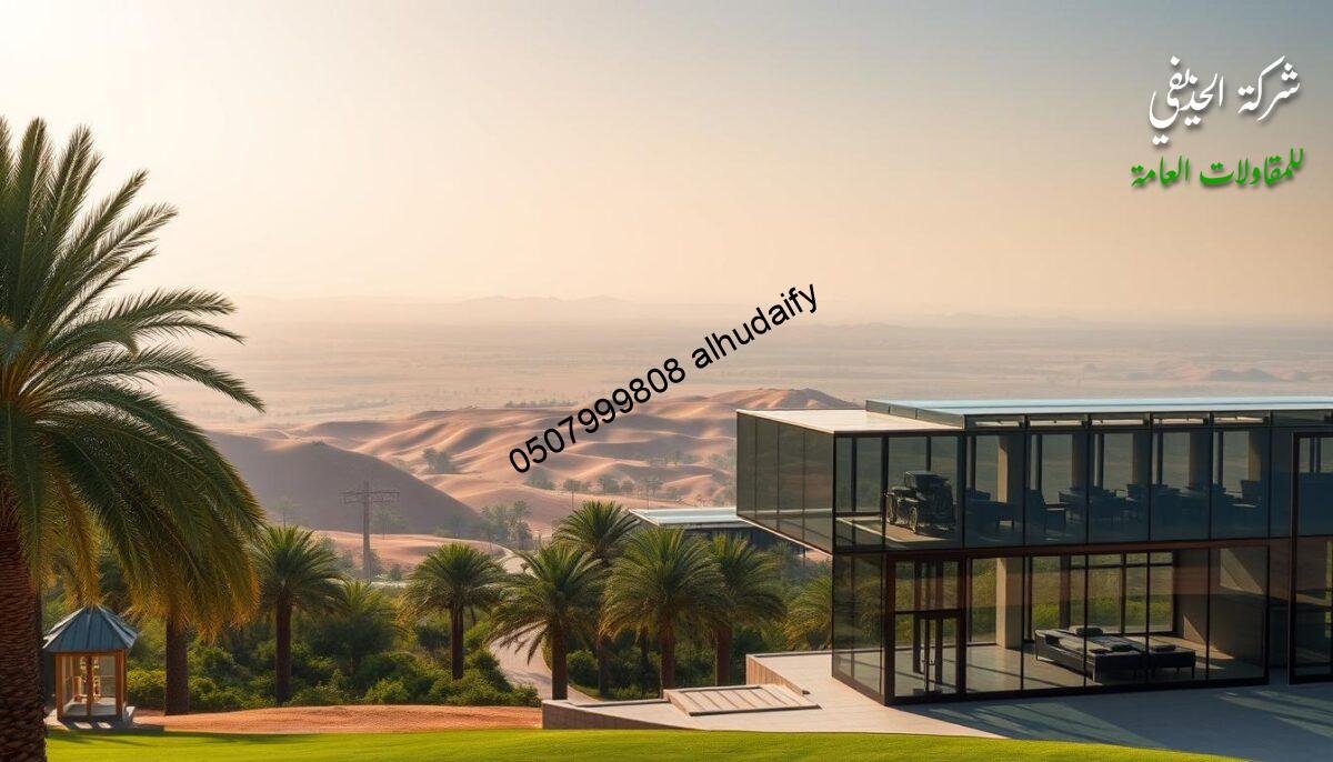 A vast, sun-drenched landscape unfolds, with the iconic Eastern Province of Saudi Arabia as the centerpiece. Rolling hills and lush palm groves frame the scene, creating a serene and inviting atmosphere. In the foreground, sleek, modern glass pavilions stand tall, their reflective surfaces capturing the warm hues of the sky and the verdant surroundings. The structures are meticulously designed, with clean lines and a seamless integration of indoor and outdoor spaces, showcasing the region's contemporary architectural prowess. The image exudes a sense of tranquility and sophistication, perfectly capturing the essence of the "Eastern Province" and its elegant glass buildings.