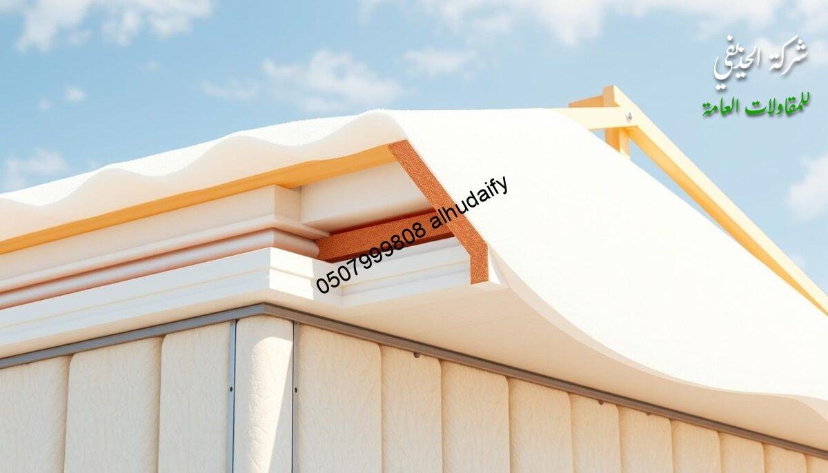 Detailed, high-quality architectural illustration of thermal insulation systems for modern, energy-efficient building construction. Showcase the layered structure of insulated walls and roofs, with sleek panels, precise edges, and seamless integration. Highlight the advanced materials and techniques that maximize thermal performance and climate control. Convey a sense of technical sophistication and contemporary design, suitable for an article on high-end building contractor services. Utilize natural lighting to accentuate the smooth textures and sharp lines of the insulation components. Depict the scene from an angled, three-quarter view to provide depth and visual interest.