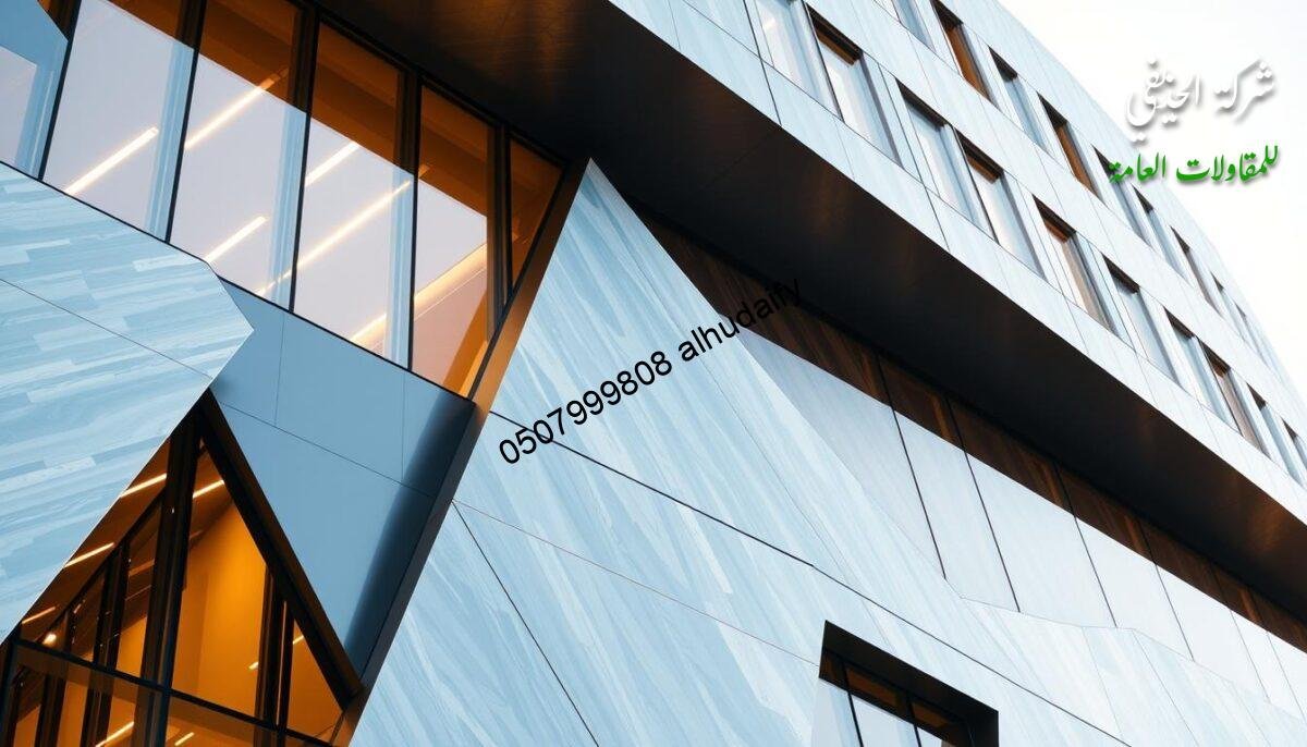 Sleek geometric design showcasing a meticulously constructed architectural marvel. Gleaming metallic sandwich panels form sharp angular facades, bathed in warm natural light filtering through strategically placed windows. Seamless integration of glass and steel creates a striking visual balance, exuding a sense of sophistication and innovation. The composition emphasizes clean lines, precise symmetry, and a harmonious play of light and shadow, reflecting the technical expertise behind the building's construction. An awe-inspiring testament to the beauty of modern engineering and design principles.