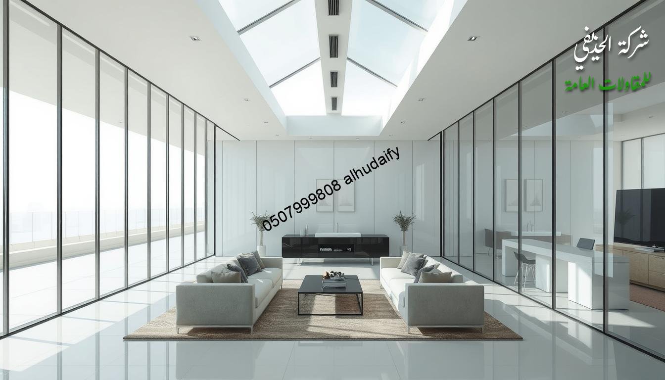 غرف الزجاج الحديثة